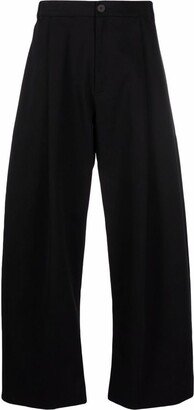 Black Wide-Leg Trousers-AG