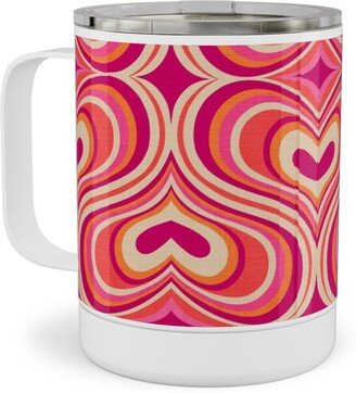 Travel Mugs: I Think I Love You - Red Stainless Steel Mug, 10Oz, Red