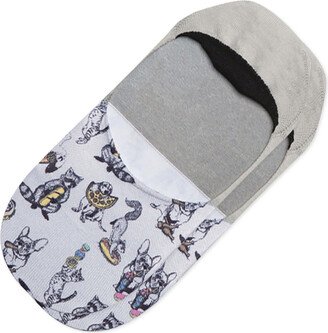 Grey Critters Print Ultimate No Show Socks