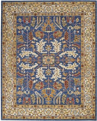 Majestic MST02 Blue/Beige/Red Indoor Area Rug - 7'9 x 9'9