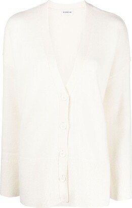 V-neck knitted cardigan-BR