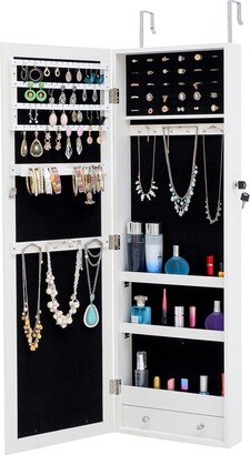 GEROJO Fashion Simple Jewelry Storage Mirror Cabinet With LED Lights