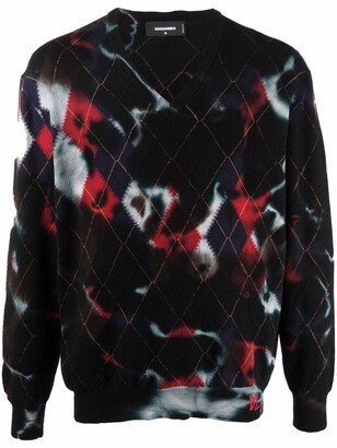 Argyle Knit Jumper-AC