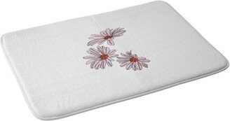 The Colour Study Daisy Illustration Bud Bath Mat Pink