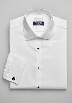 Men's Reserve Collection Slim Fit Spread Collar French Cuff Formal Dress Shirt