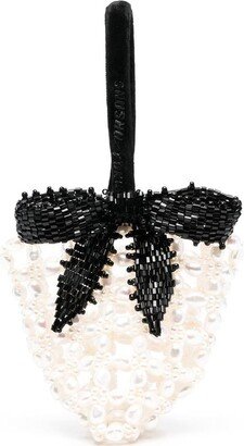 Pearl-Beaded Bow Mini Bag