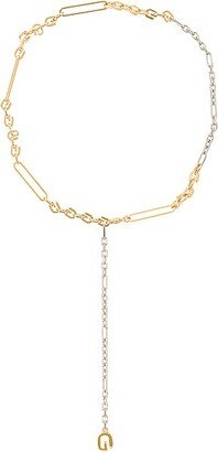 G Link Mixed Necklace in Metallic Silver,Metallic Gold