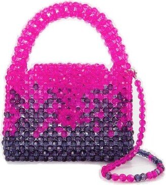 Bead-Embellished Top Handle Bag