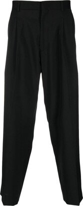 Virgin Wool Tapered-Leg Trousers