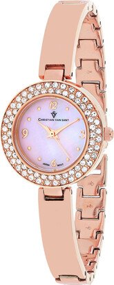 Christian Van Sant Women's Pink MOP dial Watch