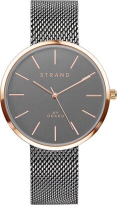 Women's Strand Analog Quartz Dress Watch with Stainless Steel Strap