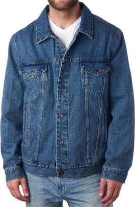 Alpine Swiss Derek Mens Classic Denim Jacket Casual Button Up Jean Trucker Coat