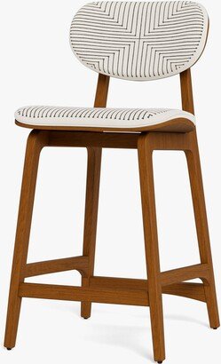 Scandinavian Counter Stool Jonathan Adler Inkdrop Black & Cream
