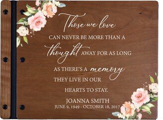 Funeral Guest Book | Memorial Favors Personalized Gift Wood Sign Service-AD