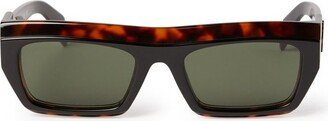 Empire Rectangular Frame Sunglasses-AB