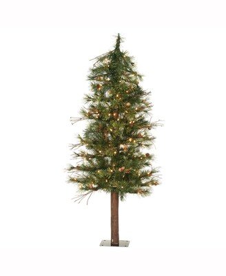 7 ft Mixed Country Alpine Artificial Christmas Tree With 250 Clear Lights