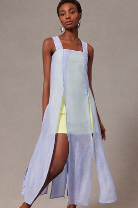 By Anthropologie Square-Neck Slit Dress