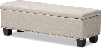 Hannah Modern and Contemporary Fabric Upholstered Button - Tufting Storage Ottoman Bench