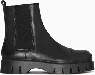 Chunky Leather Chelsea Boots-AA