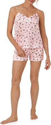 Print Washable Silk Short Pajamas