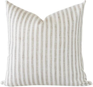 Modern Farmhouse Pillow Cover, Beige Stripe Throw Covers, Cream & Neutral