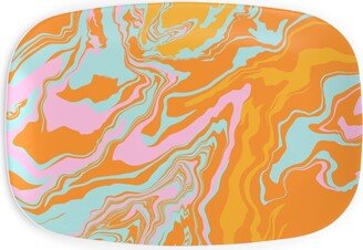 Serving Platters: Marmor Serving Platter, Orange