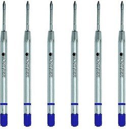 Monteverde Ballpoint Pen Refill Fine Point Blue Ink 6 Pack (P423BU)