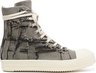 Luxor Slashed frayed-trim sneakers