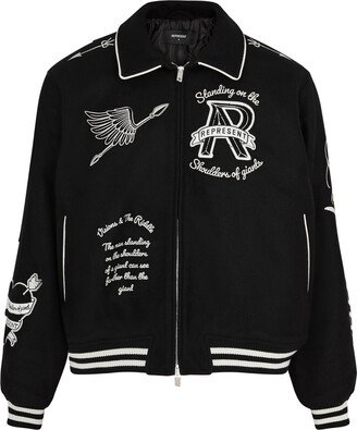 Cherub Logo Wool-blend Varsity Jacket