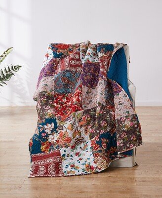 Poetry Patchwork Print Throw, 50 x 60