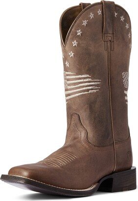 Womens Circuit Patriot Western Boot Weathered Tan 7.5 Wide