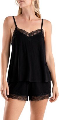 Iris Lace Trim Jersey Camisole Short Pajamas