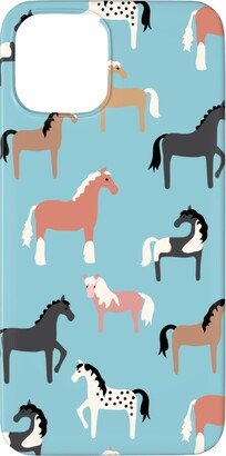 Custom Iphone Cases: Horse Party Phone Case, Silicone Liner Case, Matte, Iphone 11 Pro, Blue