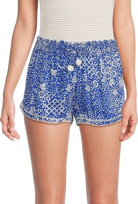 Elodie Print Drawstring Shorts