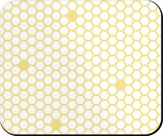 Mouse Pads: Honeycomb - Sugared Spring - Yellow Mouse Pad, Rectangle Ornament, Yellow