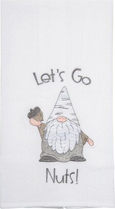 Cotton 27 in. Multicolored Christmas Embroidered Gnome Tea Towel