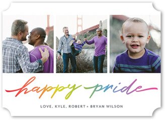 Greeting Cards: Joyous Pride Pride Month Greeting Card, White, 5X7, Matte, Signature Smooth Cardstock, Ticket