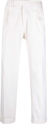 Tailored Tapered Cotton Blend Trousers