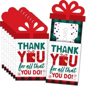 Big Dot Of Happiness Holiday Thank You - Christmas Appreciation Money & Nifty Gifty Card Holders 8 Ct