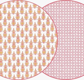 Holly Stuart Home Reversible Sherbet Raj and Jaipur Placemats Set of 2