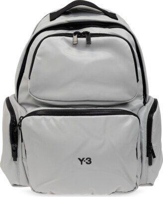 Backpack With Logo Unisex - Silver