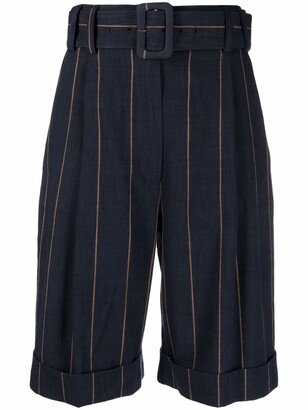 Pinstripe Tailored Bermuda Shorts