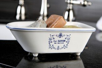 Le Savon Classic Clawfoot Tub Soap Dish - White