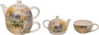 Ceramic 6.75 in. Lavender Tea for One Pot