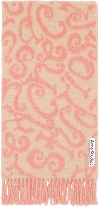 Pink Monogram Jacquard Scarf