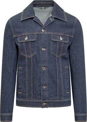 Buttoned Denim Jacket-AB