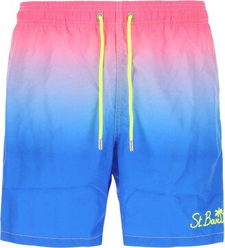 Tie-Dyed Drawstring Swim Shorts