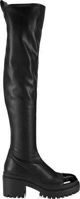 Martini Leather Thigh-High Boots