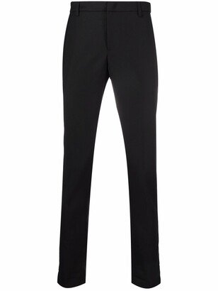 Mid-Rise Slim-Fit Trousers-AL