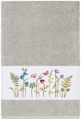 Serenity Embellished Bath Towel - Light Grey